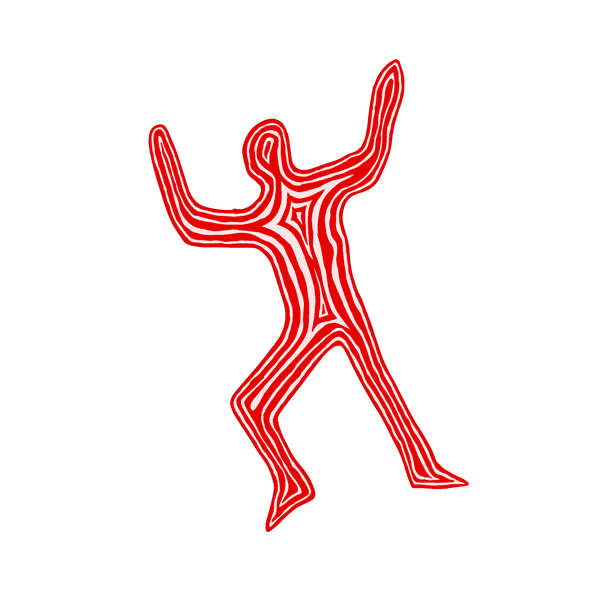 The outline of a man